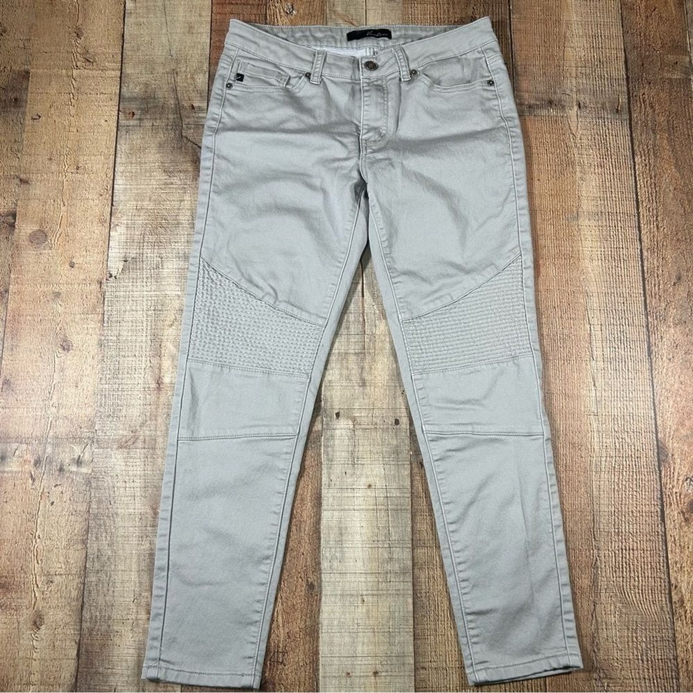 KanCan Gray Moto Pants Size 9 28 Skinny Biker Style Jeans Womens